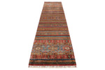 3x13 Blue and Multicolor Tribal Runner