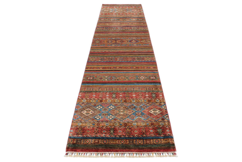 3x13 Blue and Multicolor Tribal Runner