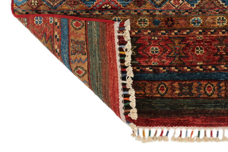 3x13 Blue and Multicolor Tribal Runner