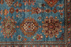 5x7 Blue and Blue Kazak Tribal Rug