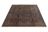 5x7 Blue and Blue Kazak Tribal Rug