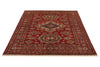 5x7 Red and Red Kazak Tribal Rug