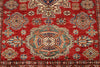 5x7 Red and Red Kazak Tribal Rug