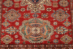 5x7 Red and Red Kazak Tribal Rug