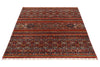 4x6 Red and Multicolor Tribal Rug