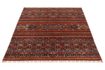 4x6 Red and Multicolor Tribal Rug