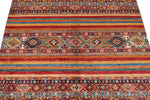 4x6 Red and Multicolor Tribal Rug