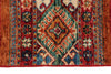 4x6 Red and Multicolor Tribal Rug