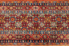 4x6 Red and Multicolor Tribal Rug