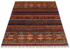 3x5 Blue and Multicolor Tribal Rug