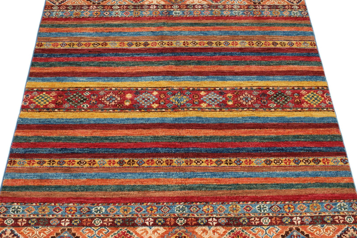 3x5 Multicolor and Multicolor Tribal Rug