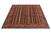 5x7 Multicolor and Blue Turkish Tribal Rug