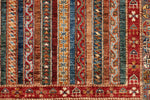 5x7 Multicolor and Blue Turkish Tribal Rug