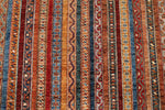 5x7 Multicolor and Blue Turkish Tribal Rug