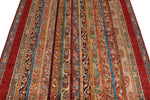 5x7 Red and Multicolor Turkish Tribal Rug