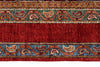 5x7 Red and Multicolor Turkish Tribal Rug