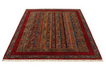 5x7 Red and Multicolor Turkish Tribal Rug