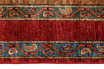 5x7 Red and Multicolor Turkish Tribal Rug