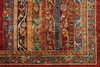 5x7 Red and Multicolor Turkish Tribal Rug