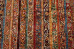 5x7 Red and Multicolor Turkish Tribal Rug