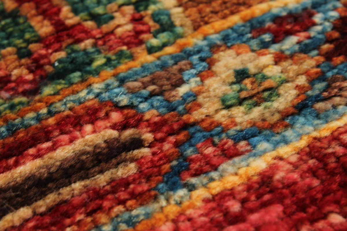 3x10 Multicolor and Red Turkish Tribal Runner