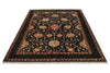6x8 Dark Brown and Multicolor Turkish Tribal Rug
