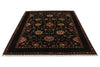 6x8 Dark Brown and Multicolor Turkish Tribal Rug