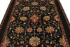 6x8 Dark Brown and Multicolor Turkish Tribal Rug