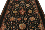 6x8 Dark Brown and Multicolor Turkish Tribal Rug