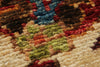 6x8 Dark Brown and Multicolor Turkish Tribal Rug