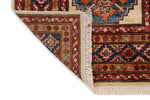 3x25 Ivory and Red Kazak Tribal Runner