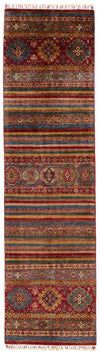 3x10 Red and Multicolor Tribal Runner