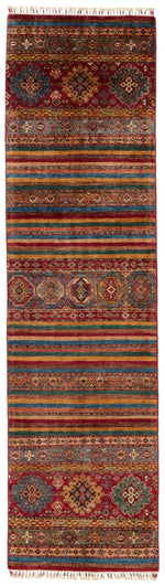 3x10 Red and Multicolor Tribal Runner