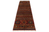 3x10 Red and Multicolor Tribal Runner