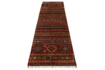 3x10 Red and Multicolor Tribal Runner