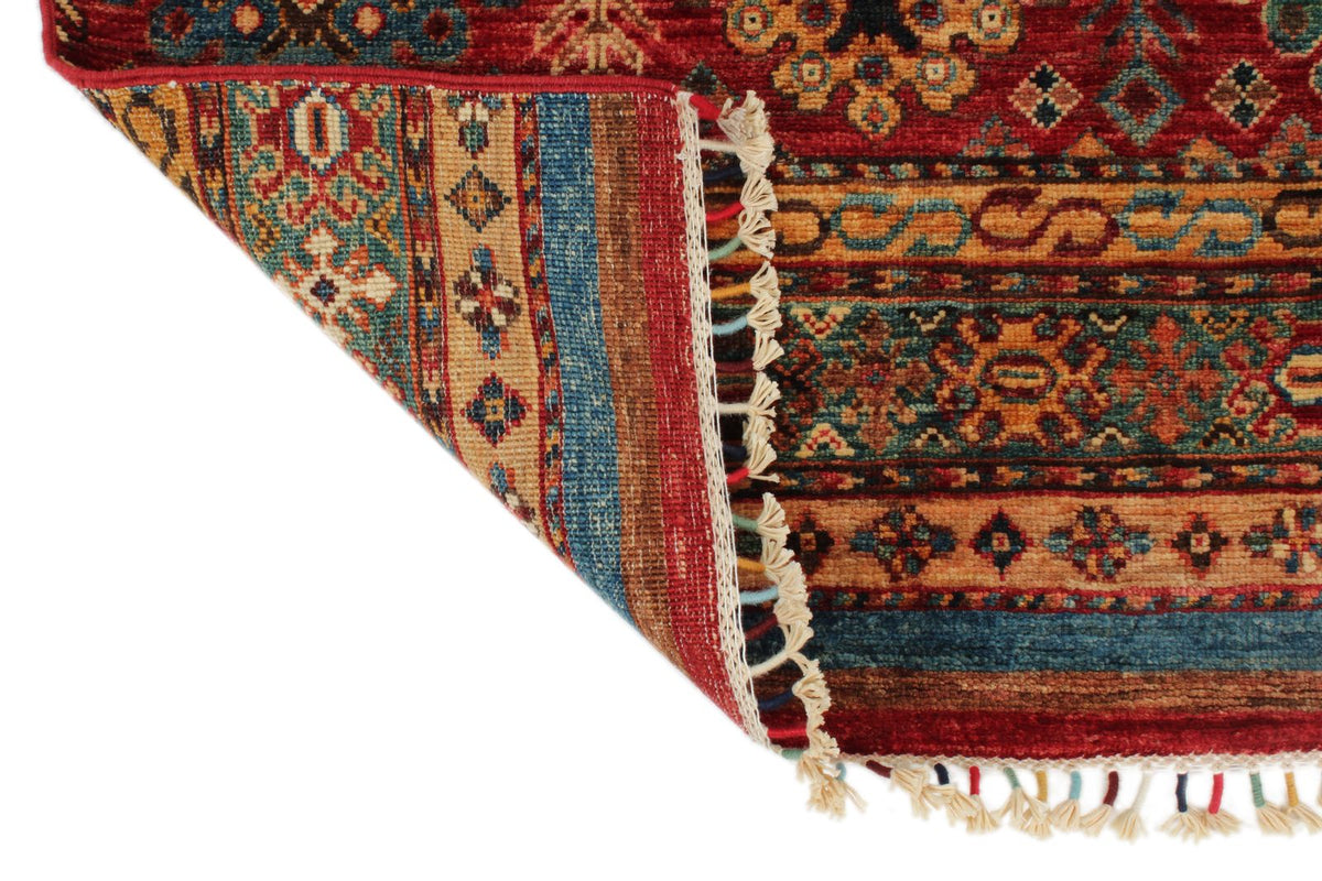 3x10 Red and Multicolor Tribal Runner