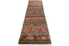 3x12 Blue and Multicolor Tribal Runner
