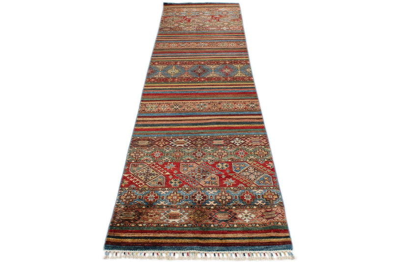 3x12 Blue and Multicolor Tribal Runner