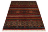 3x5 Multicolor and Red Tribal Rug
