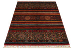 3x5 Multicolor and Red Tribal Rug