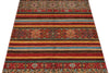 3x5 Multicolor and Red Tribal Rug