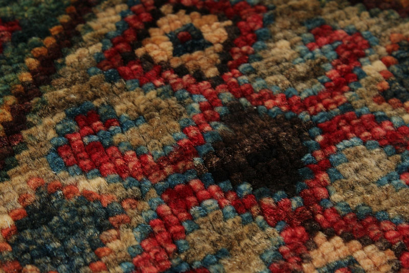 3x5 Multicolor and Red Tribal Rug