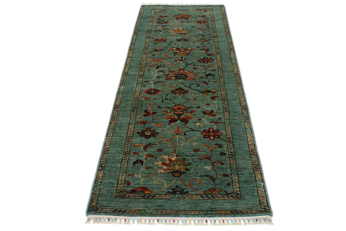 3x9 Blue Turkish Tribal Runner