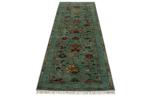 3x9 Blue Turkish Tribal Runner