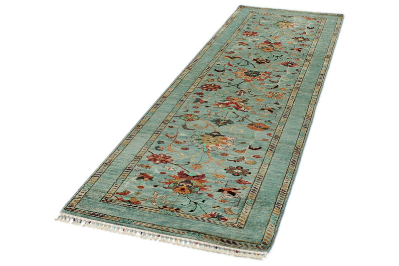 3x9 Blue Turkish Tribal Runner