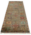 3x9 Beige and Beige Turkish Tribal Runner