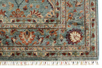 7x10 Gray and Multicolor Turkish Tribal Rug