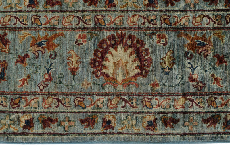 7x10 Gray and Multicolor Turkish Tribal Rug