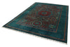 7x10 Green and Blue Turkish Tribal Rug