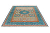 6x8 Green and Blue Turkish Tribal Rug